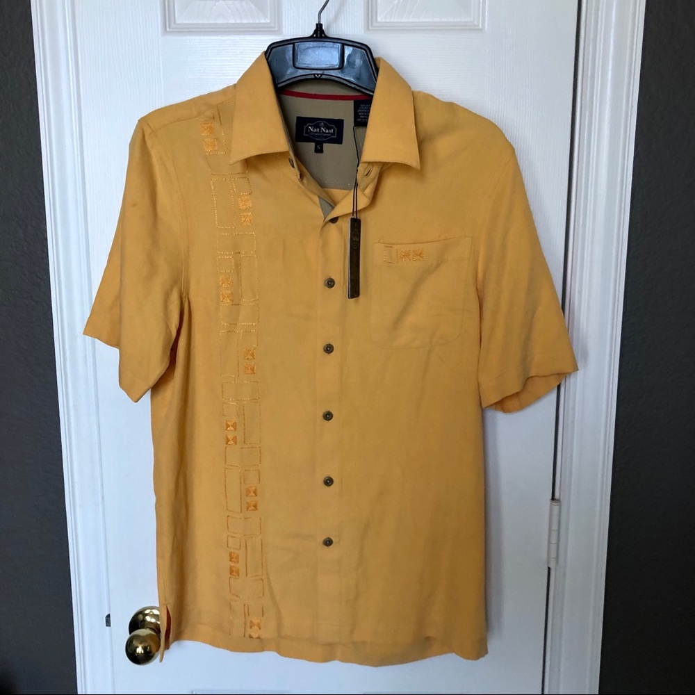 Nat Nast NWT 100% silk vintage-style Men’s shirt S